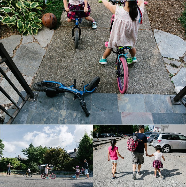 family plays together outside - Seattle Documentary Family Photographer