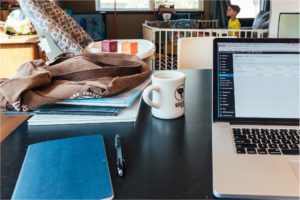 working from home - documentary family photography