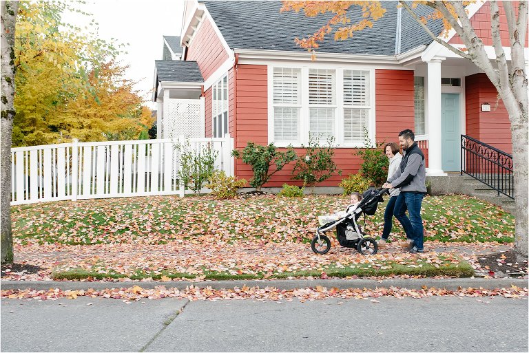 Family takes ritual weekend walk - Kitsap Family Photographer