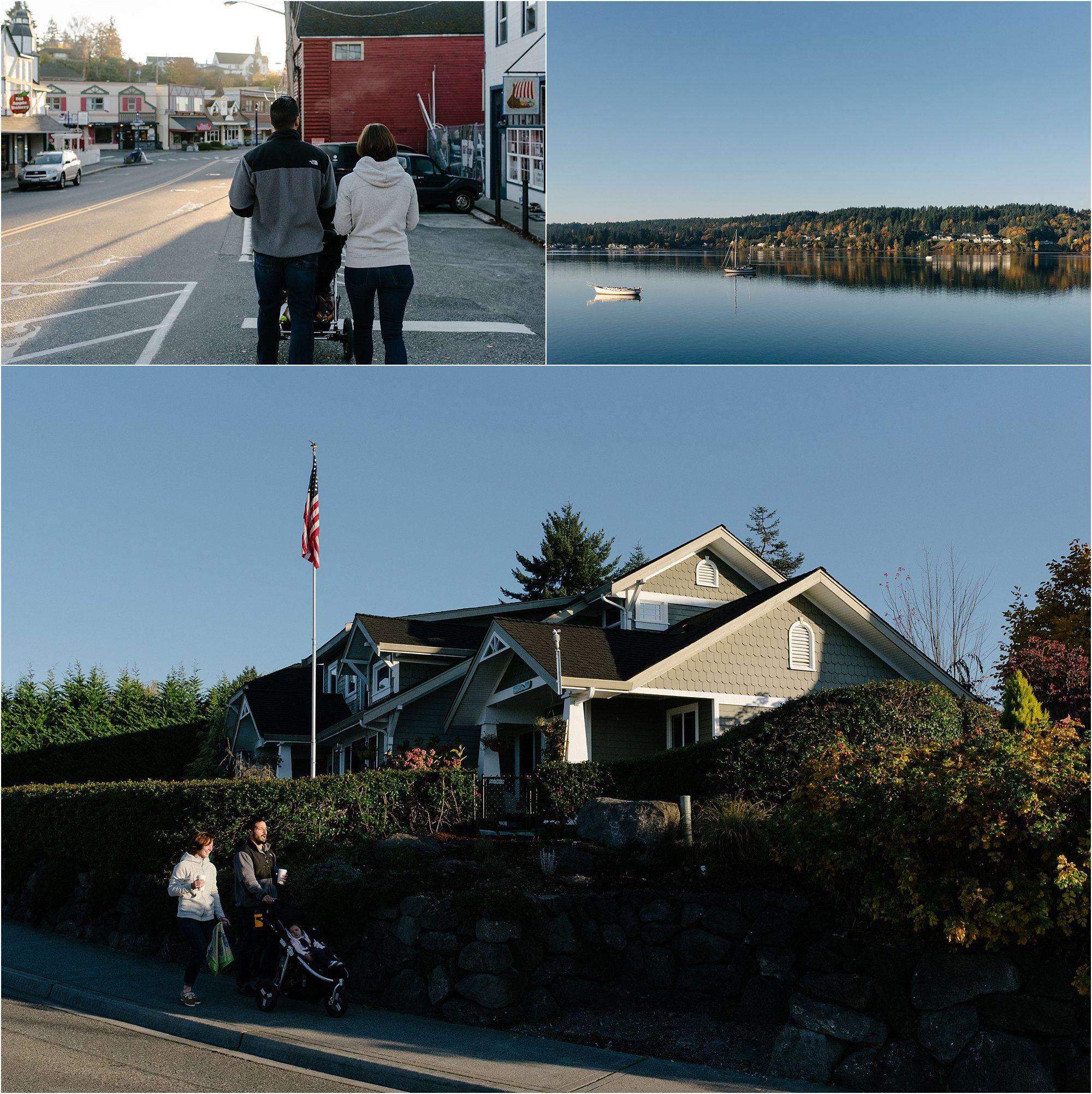 A family's ritual walk through down town - Kitsap Family Photographer