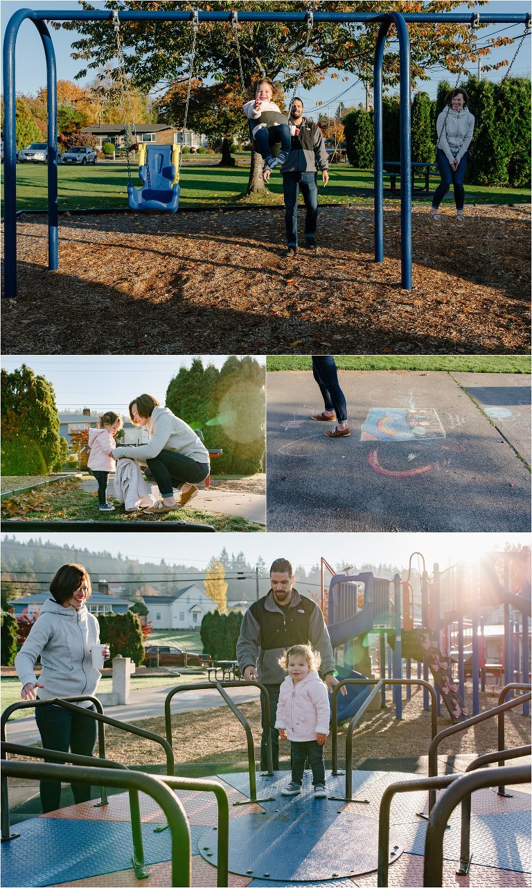 family plays at park - Kitsap Family Photographer