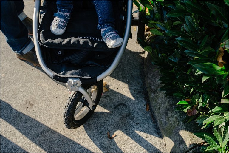 toddler feet in stroller - Kitsap Family Photographer