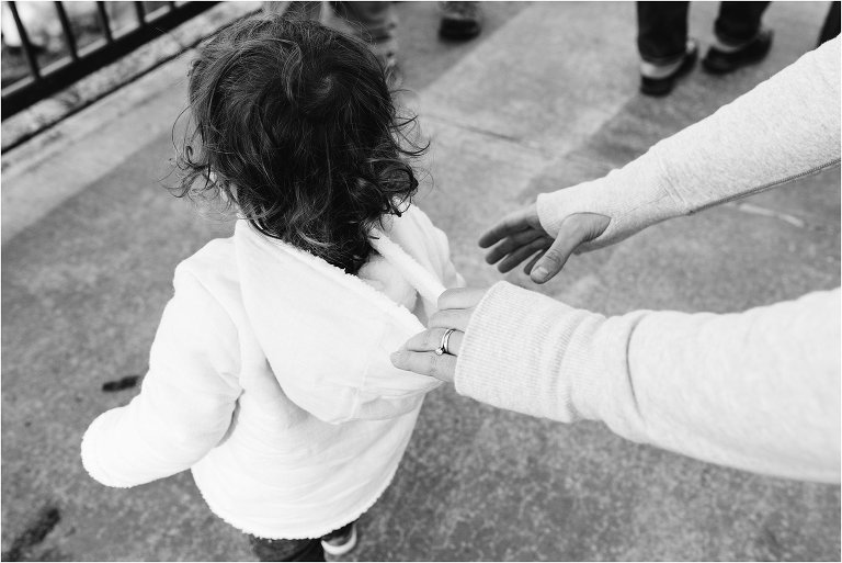 parent grabs at child running away - Kitsap Family Photographer