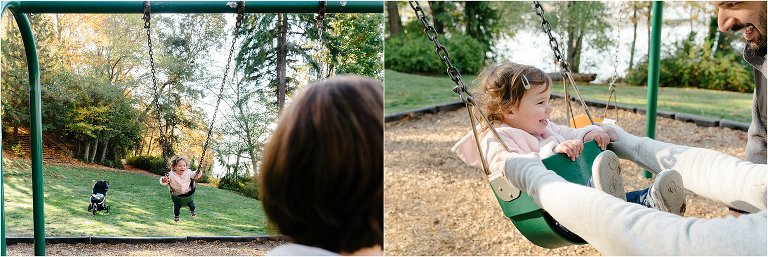 toddler on swing - Kitsap Family Photographer