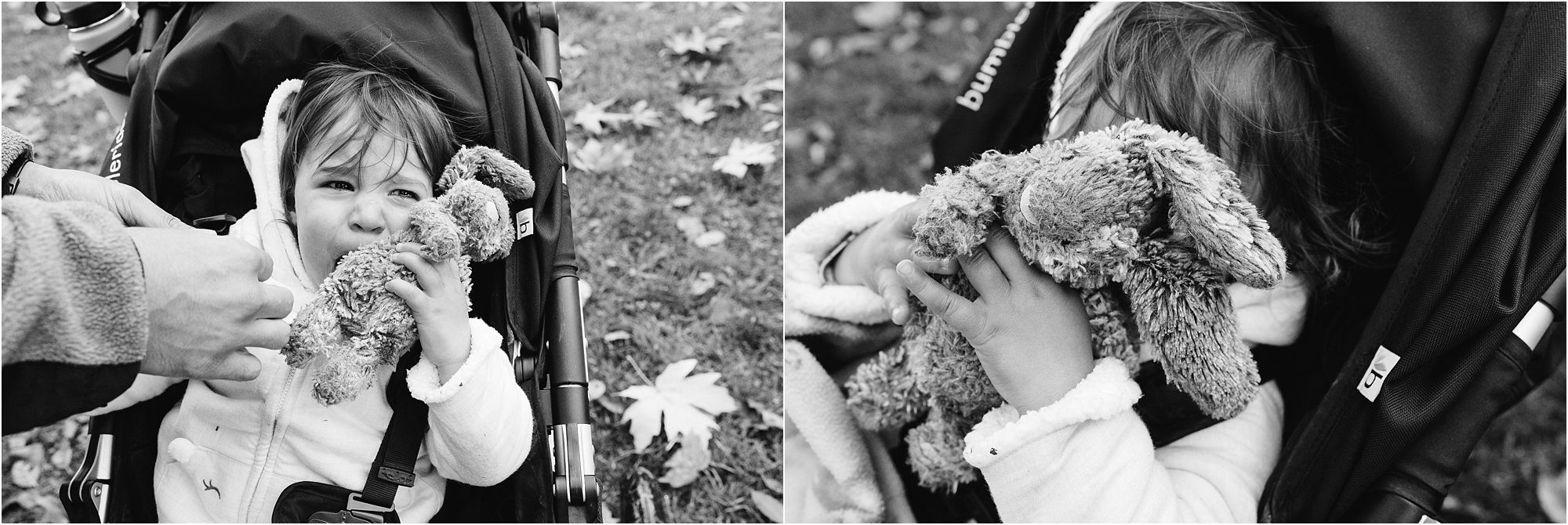 18 month old girl soothes herself with stuffed animal - Kitsap Family Photographer