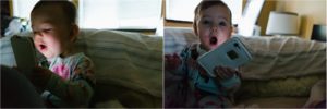 baby with cell phone
