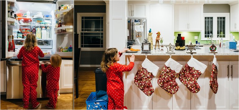 girls set out treats for santa - Lifestyle Family Photography