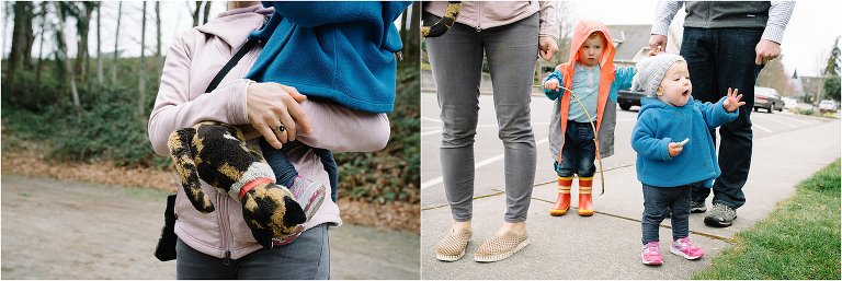 mom holds toddler and stuffed cat - Kitsap Lifestyle Family Photographer